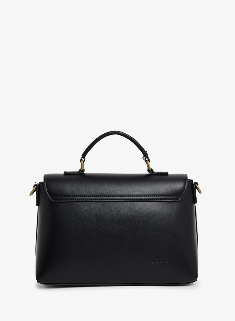 Bcbg  Textured Twist Lock Shoulder Bag for Women | Best Price UAE